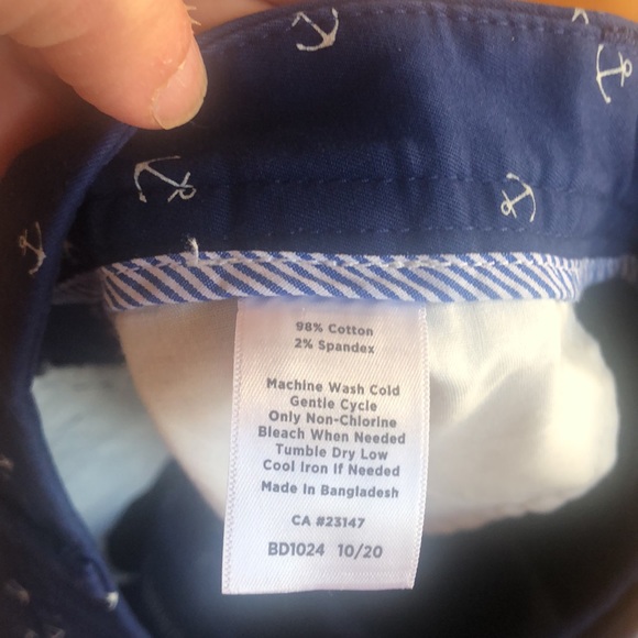 Talbots navy blue with white anchor print chinos 12 - Picture 6 of 7